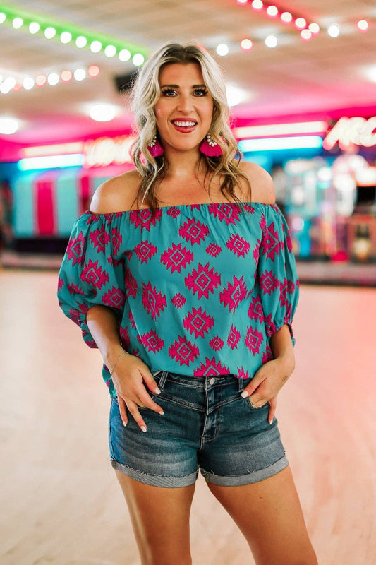 RUSTIC TOUCH OFF SHOULDER TOP