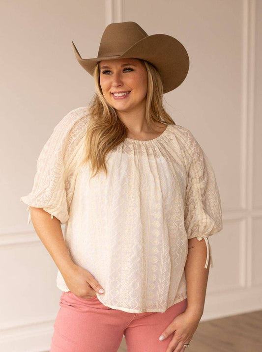 PRARIE PEASANT BLOUSE with BELT