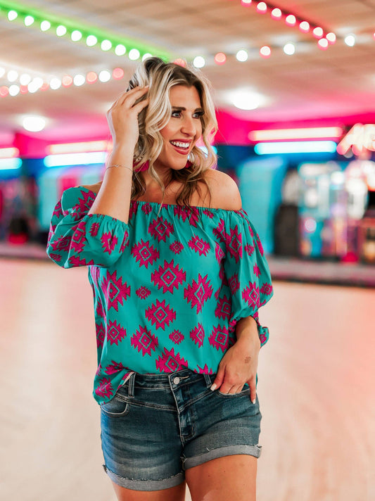RUSTIC TOUCH OFF SHOULDER TOP