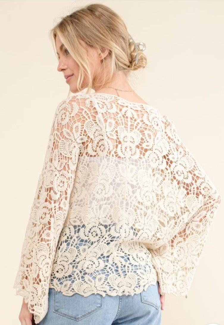 BOHO LIFE TIE FRONT CARDI