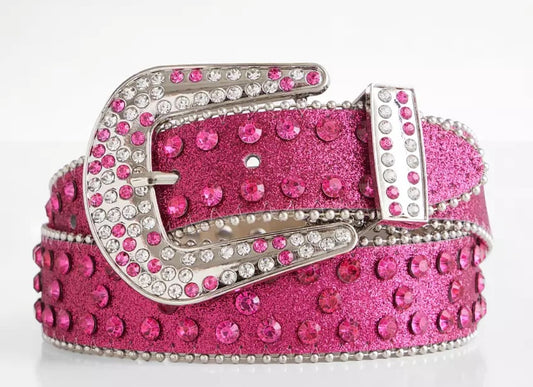 PINK PONY RHINESTONE BELT